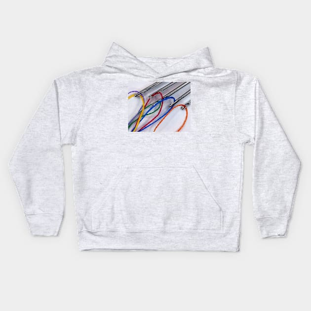 Threaded needles Kids Hoodie by joesaladino